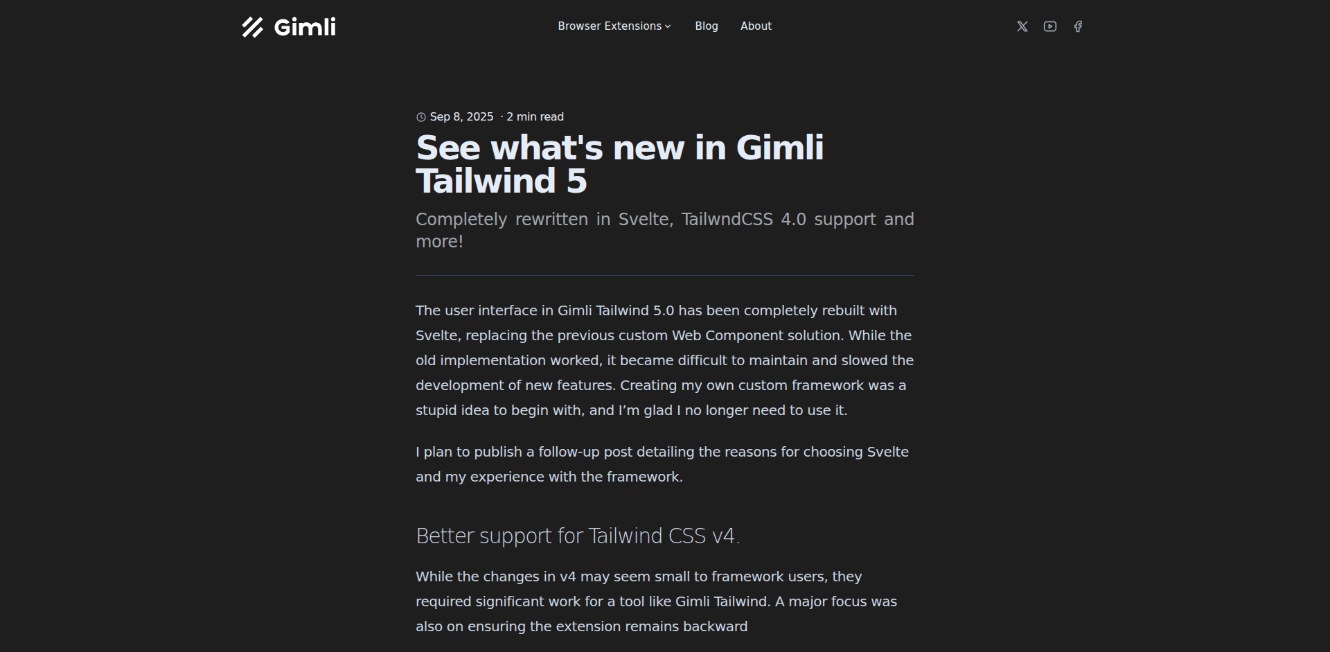 Gimli Tailwind 5: 洞察式 TailwindCSS 智能助手