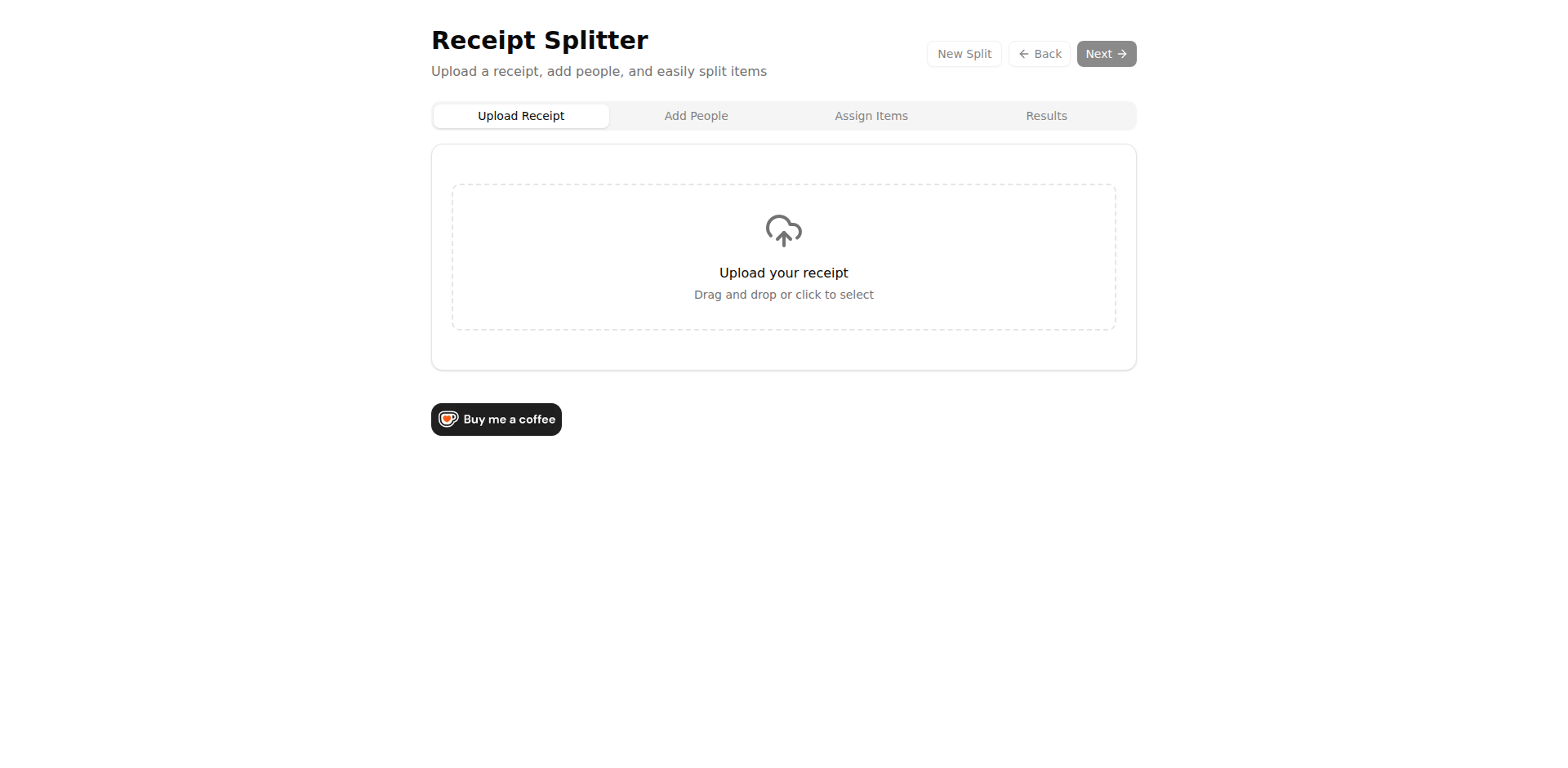 Receiptify: 浏览器端的智能账单拆分器