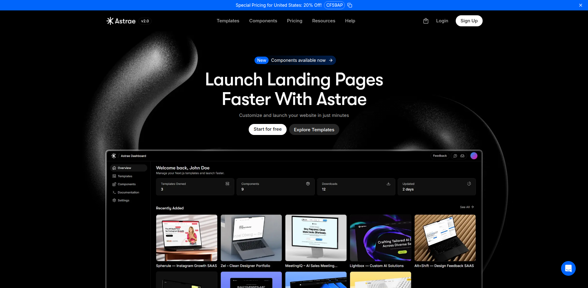 Astrae v2: React + Tailwind + Framer Motion 响应式页面组件库