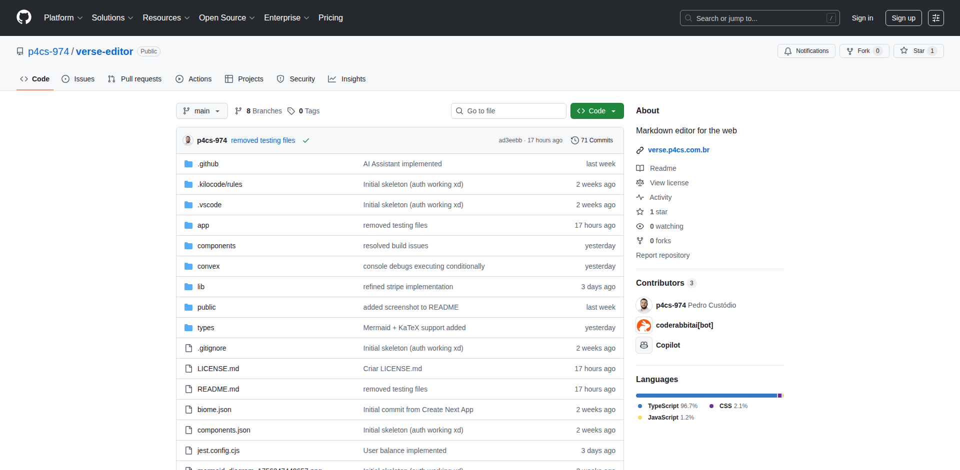 Verse: 纯净 Markdown Web 编辑器