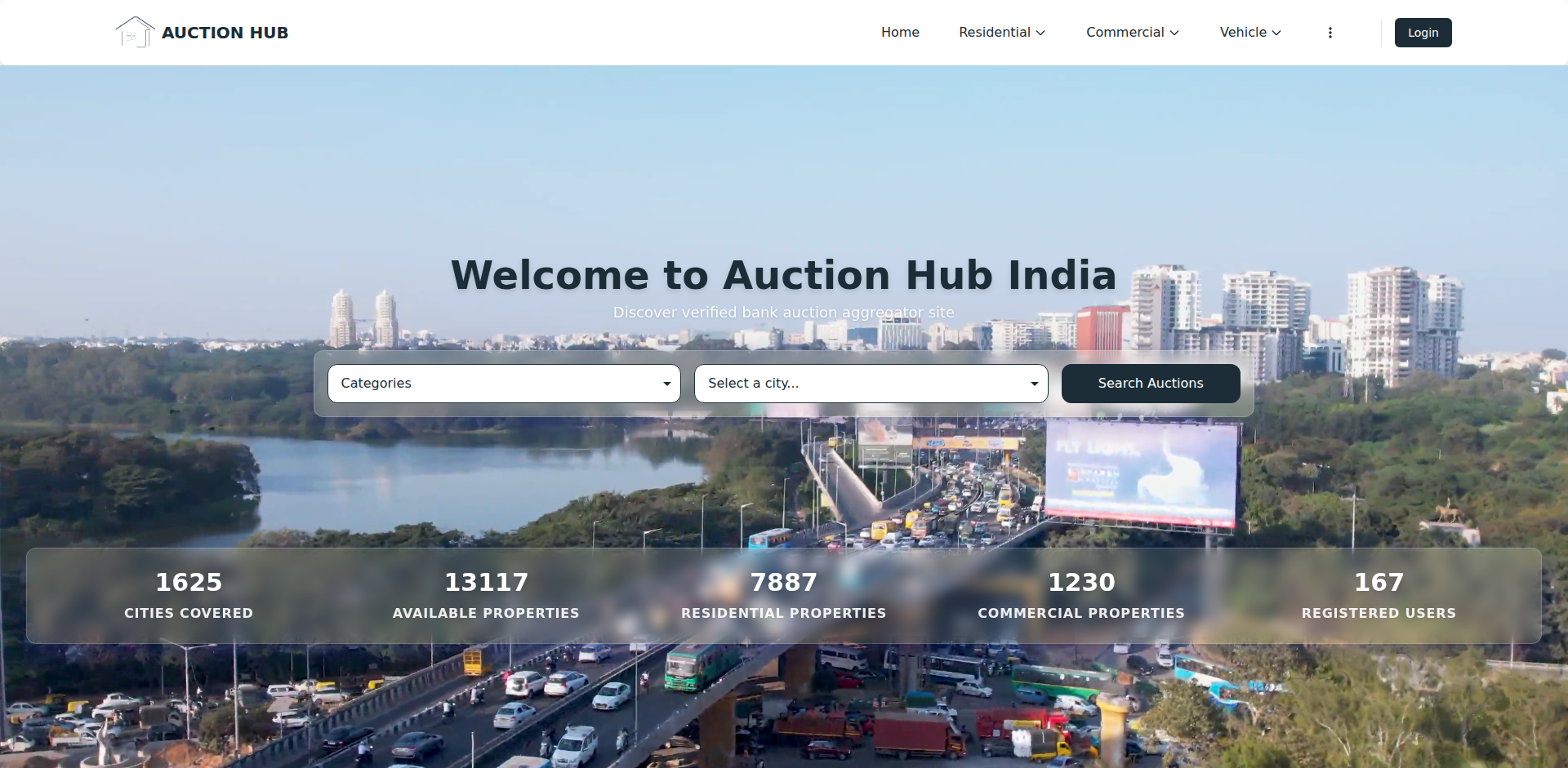 AuctionHubIndia - インド不動産オークション発見プラットフォーム