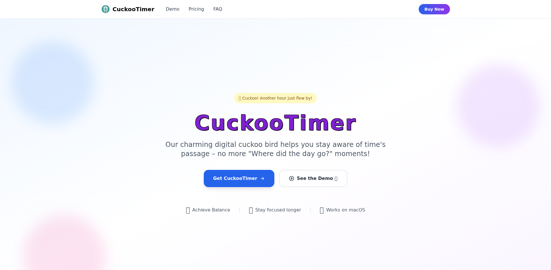 CuckooTimer - 時を告げる生産性リマインダー