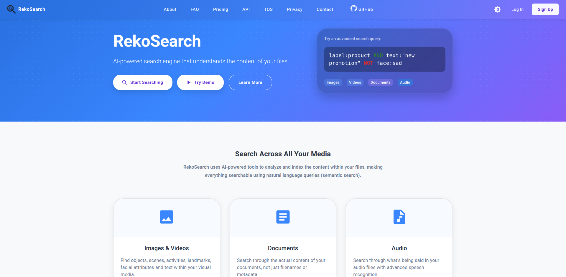 RekoSearch: メディア横断型セマンティック検索エンジン