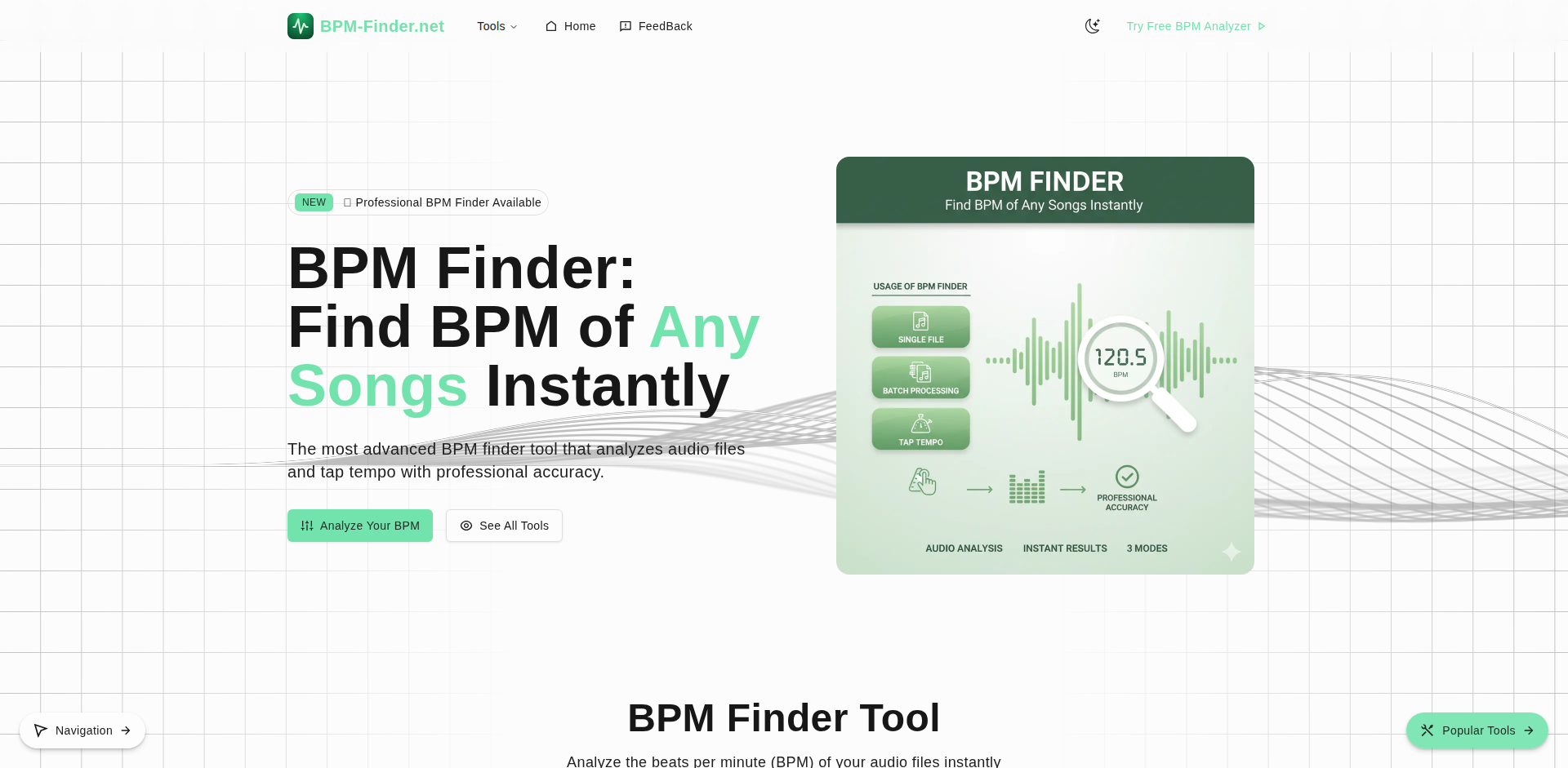 BPM Finder: ブラウザで完結する高精度オーディオ分析ツール