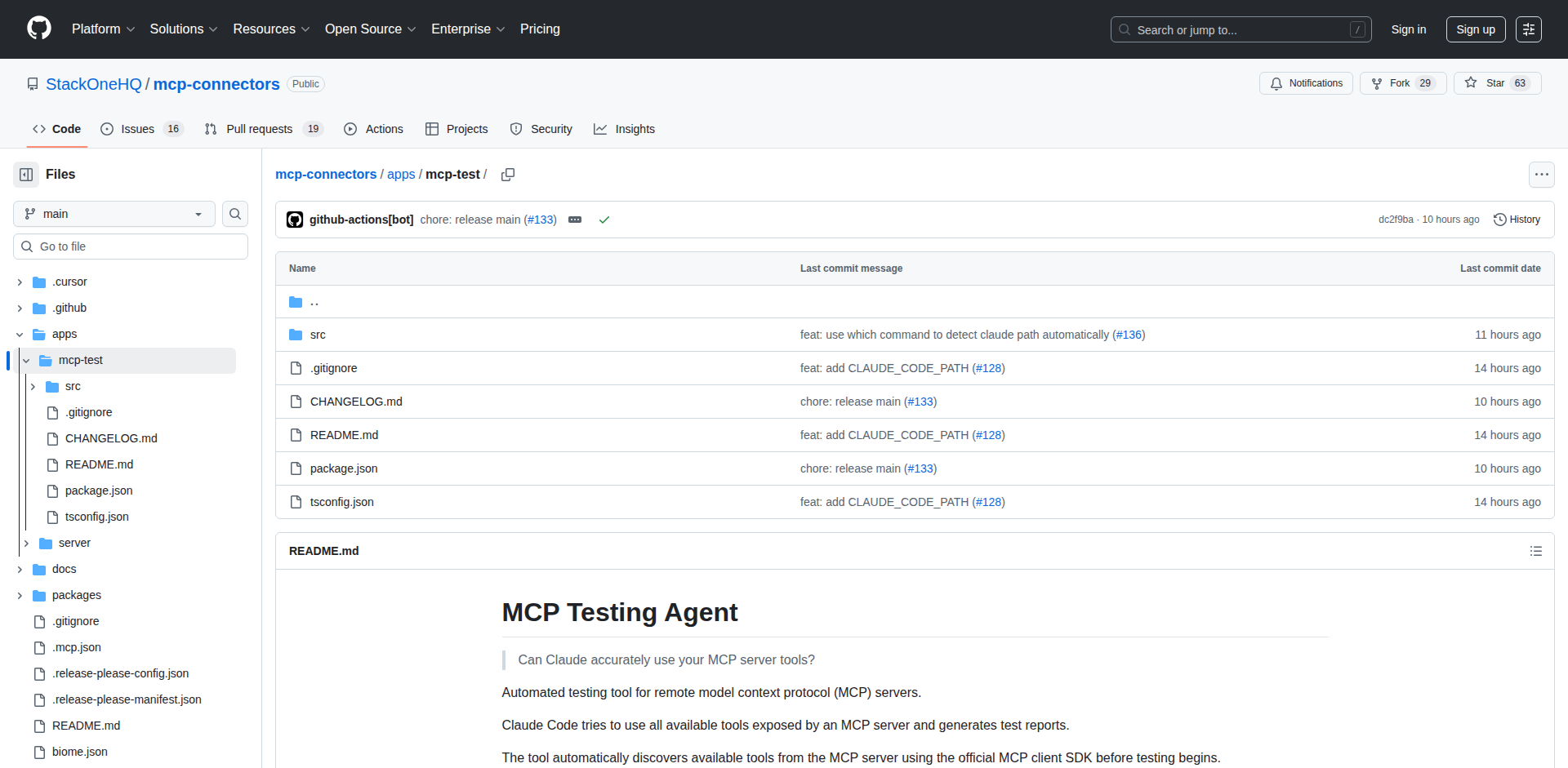 Open-source MCP Tester Agent: Claude Server Tool Integration