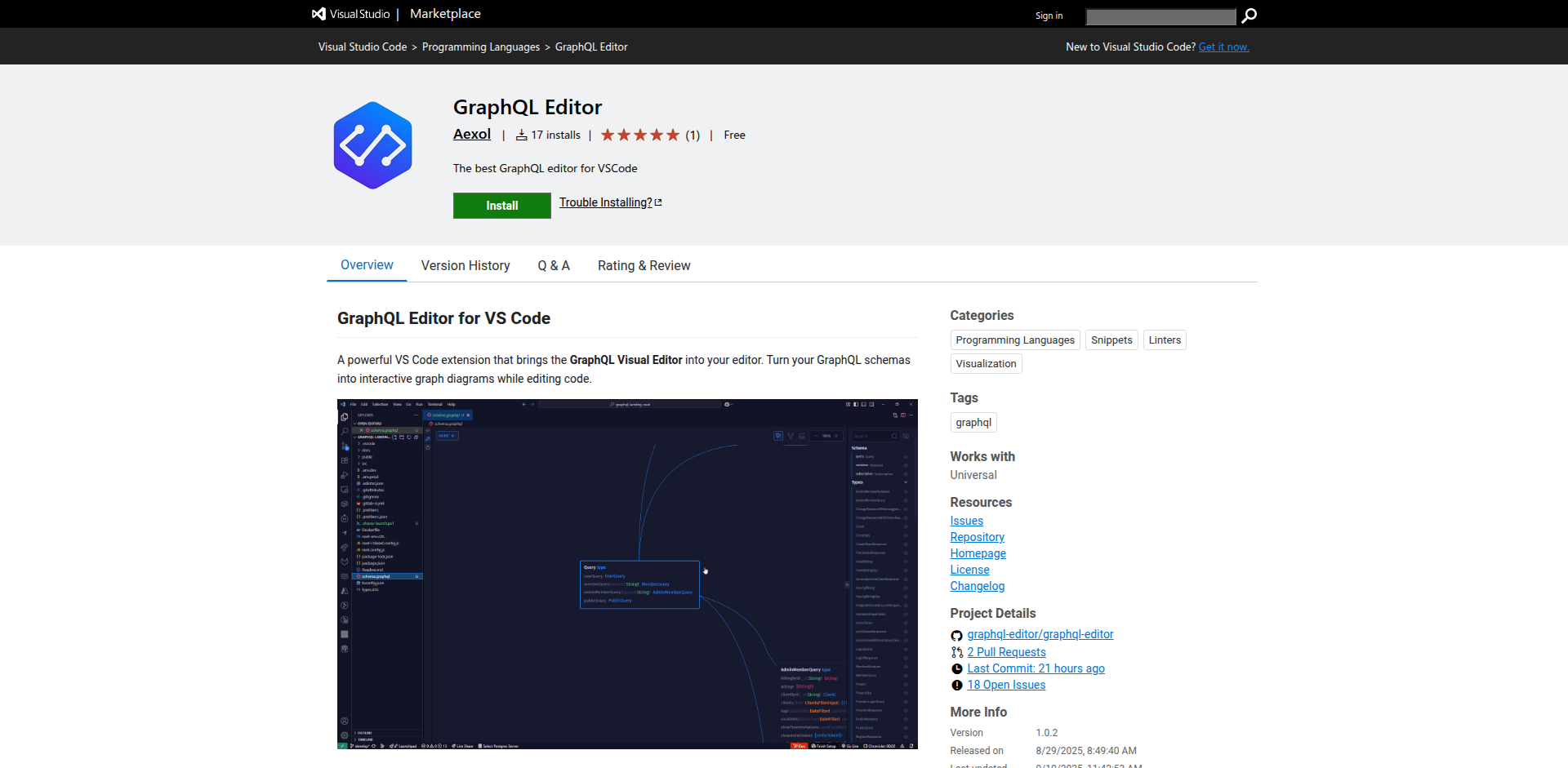 GraphQL Schema Explorer for VS Code