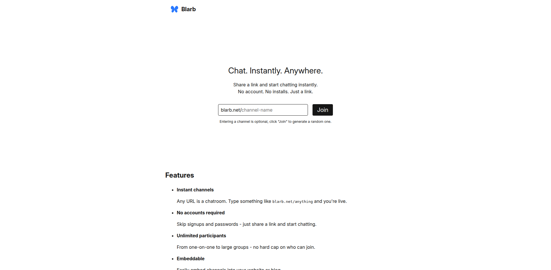 Blarb Instant Chat