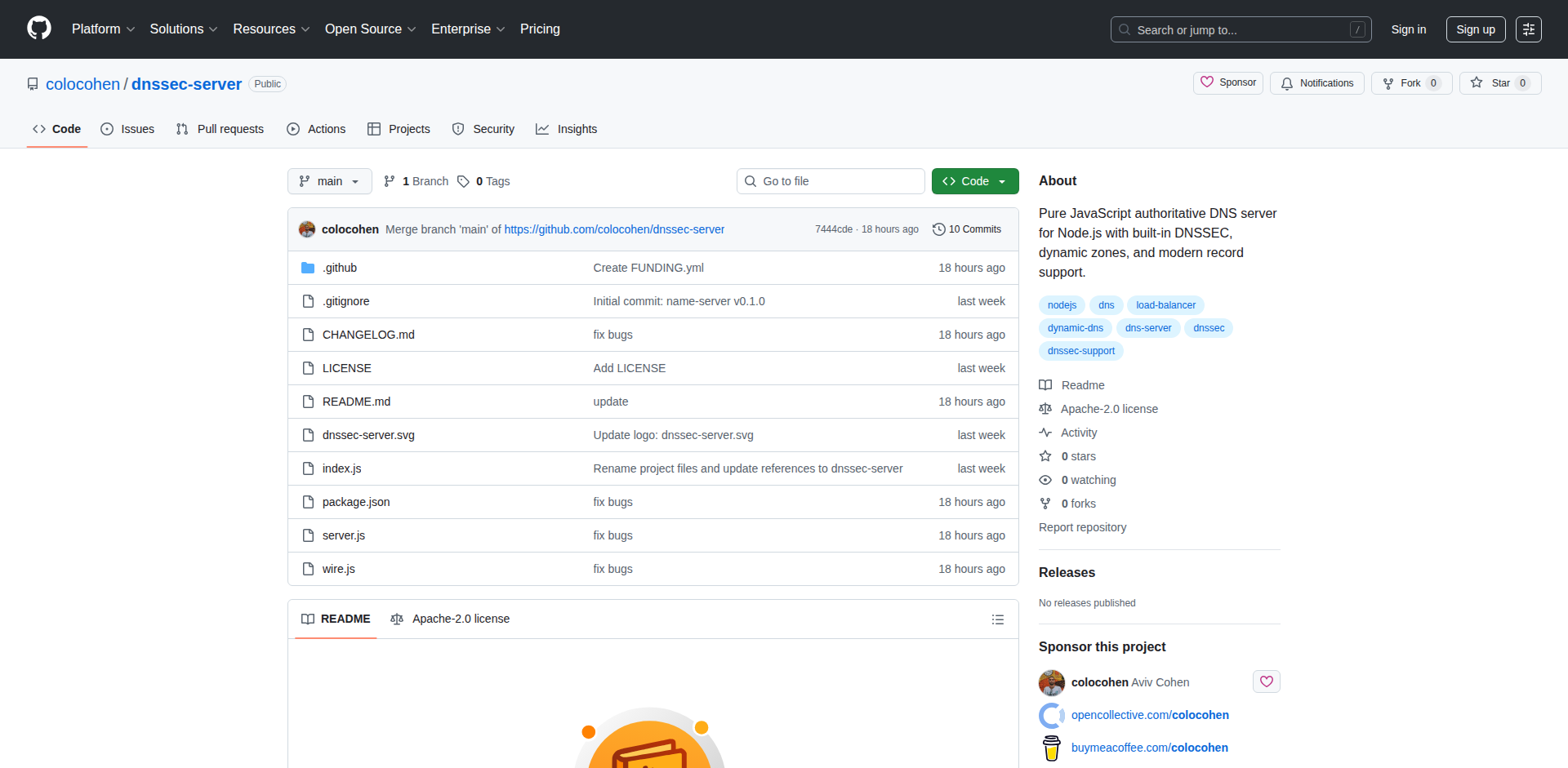 Node.js DNSSEC TurboServer