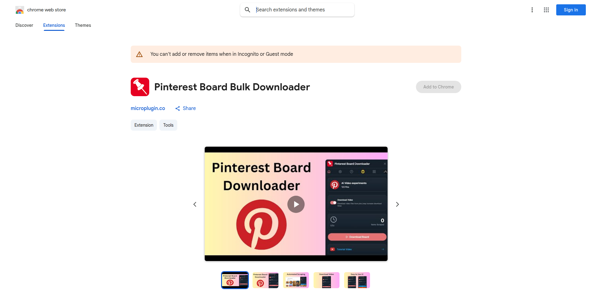 Pinterest Board Bulk Downloader