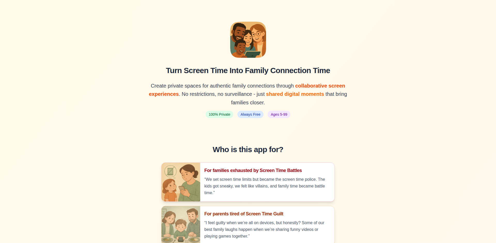 FamilyConnect: ScreenTime Collaborative Canvas
