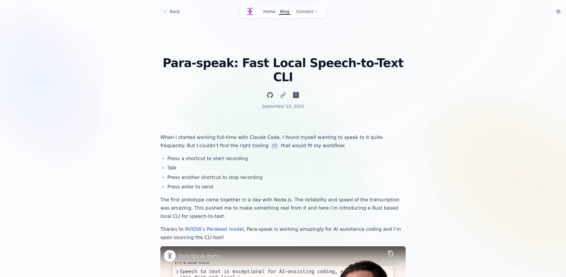Para-speak: ローカルAI音声入力CLI
