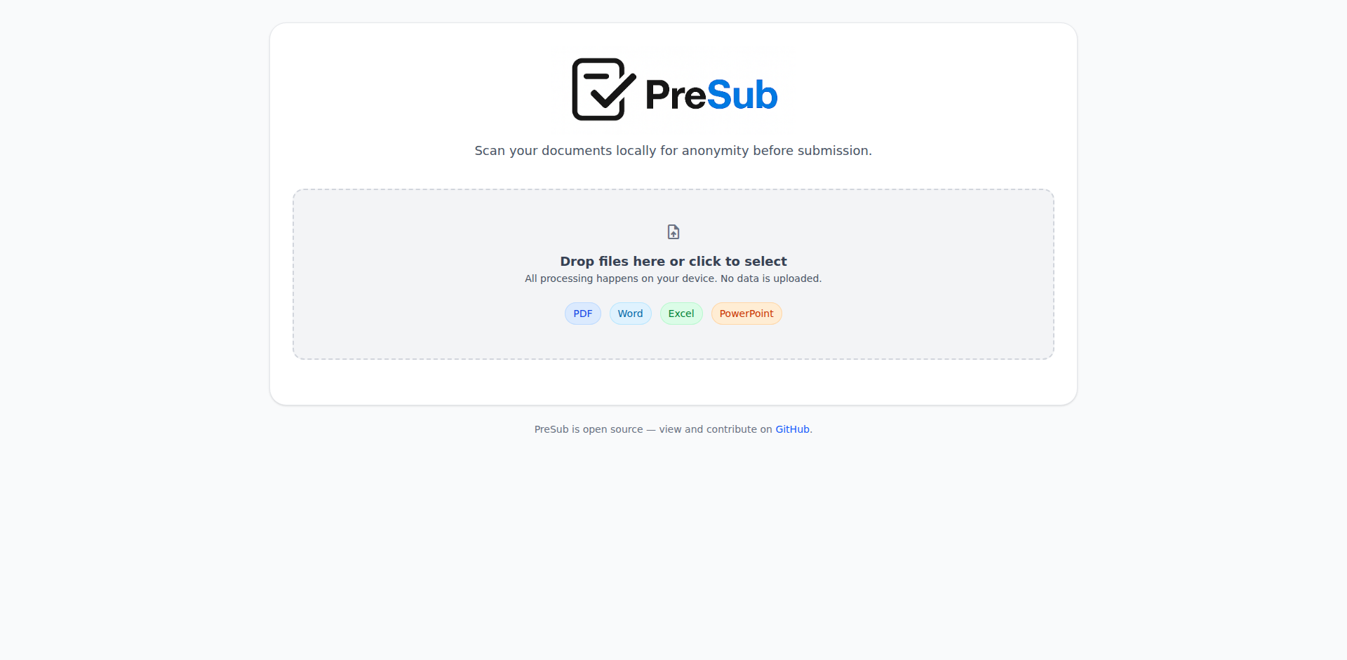 PreSub – 匿名投稿支援ツール