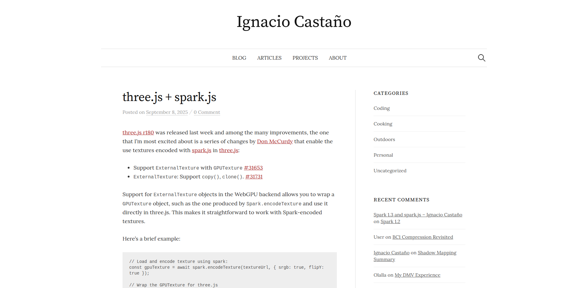 リアルタイムGPUテクスチャ圧縮 (Spark.js for Three.js)