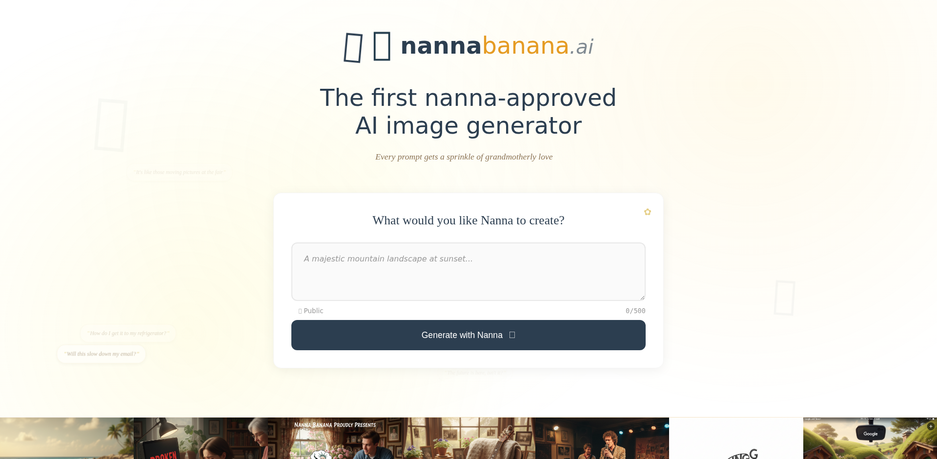 Nannabanana.ai - AI生成の画像、おばあちゃん公認