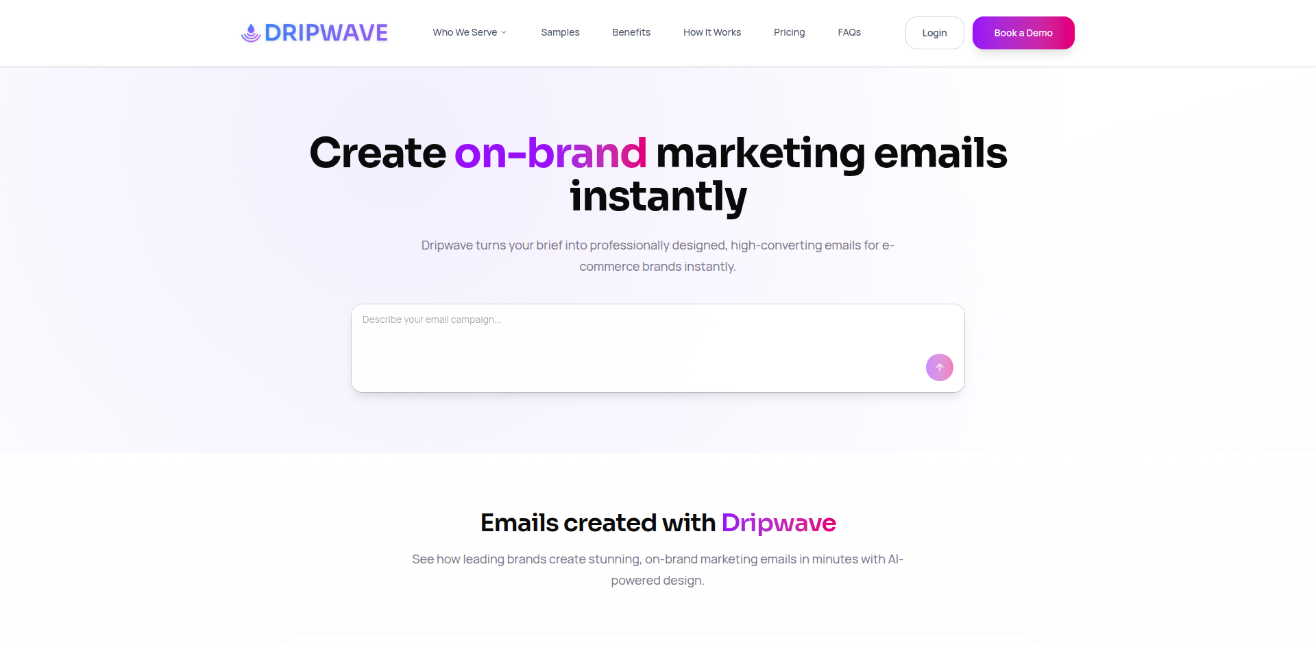 Dripwave: Eコマース向けAIマーケティングメーラー