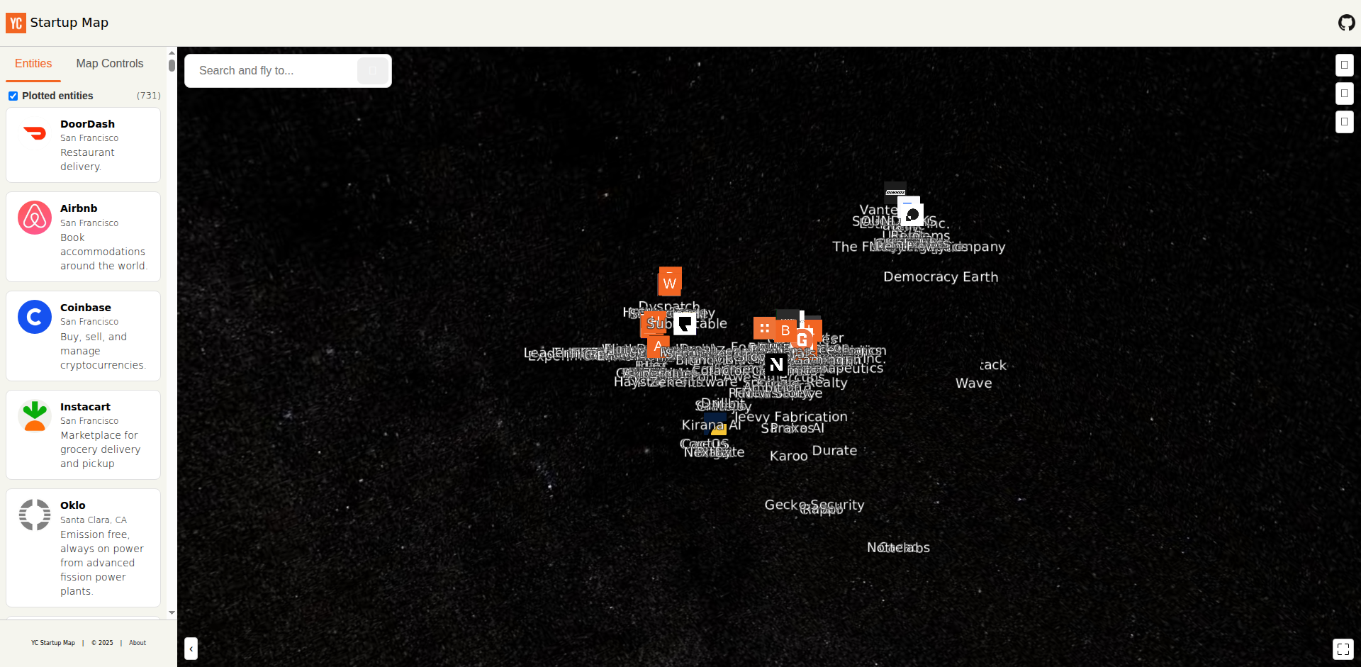 YC Startup Atlas