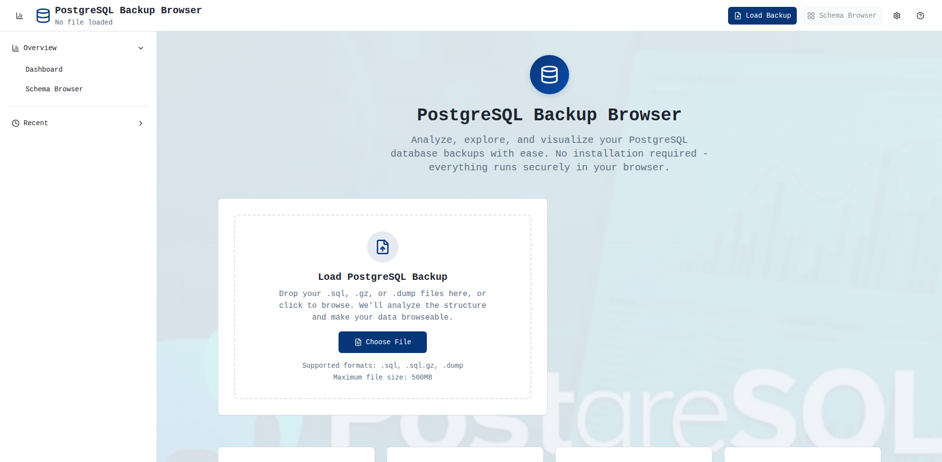 PostgresDump Explorer