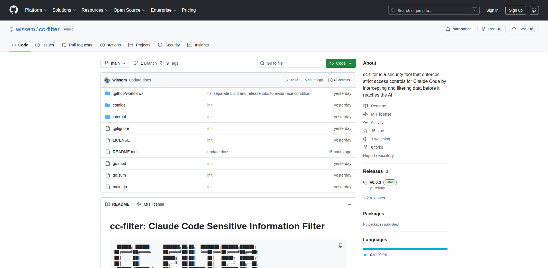 cc-filter: AI Prompt Security Layer