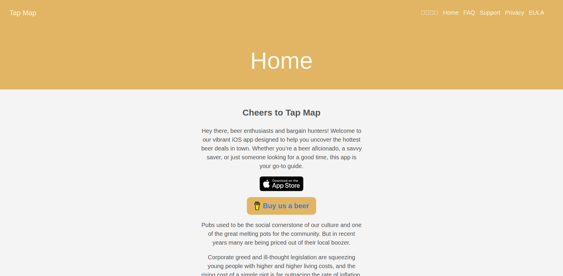 TapMap CrowdSourced Beer Pricing