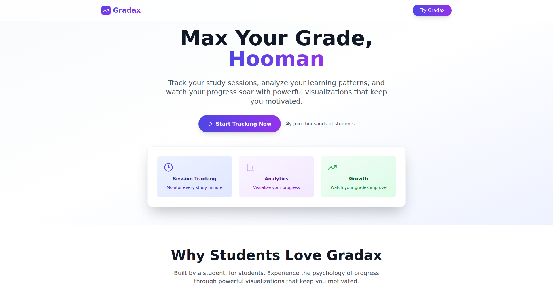 Gradax - 可视化学习成长追踪器