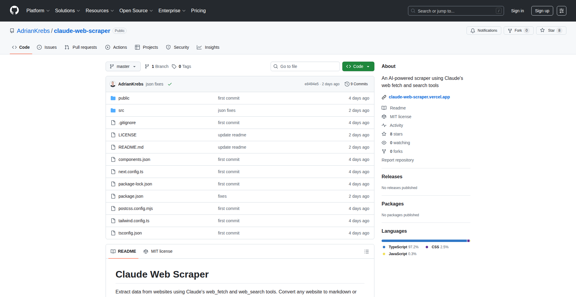 Claude Web ScrapeProbe