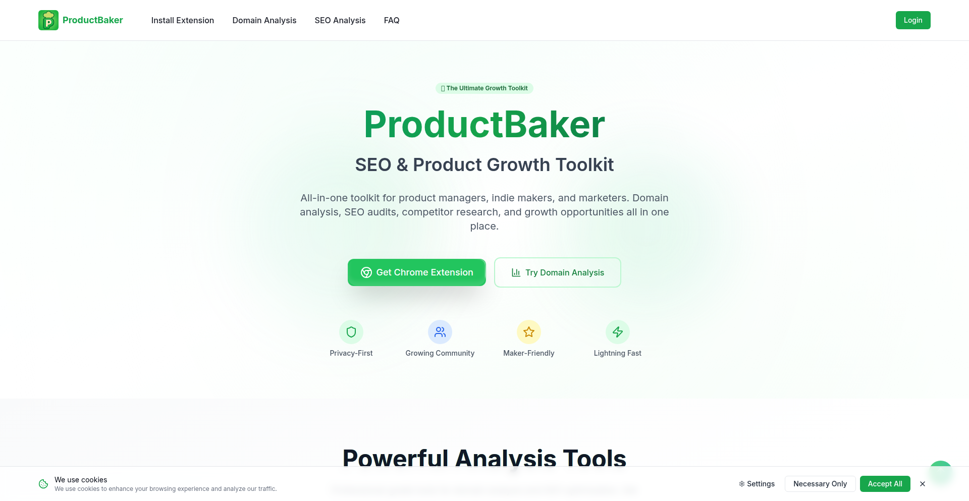 ProductBaker: 网站洞察即时通