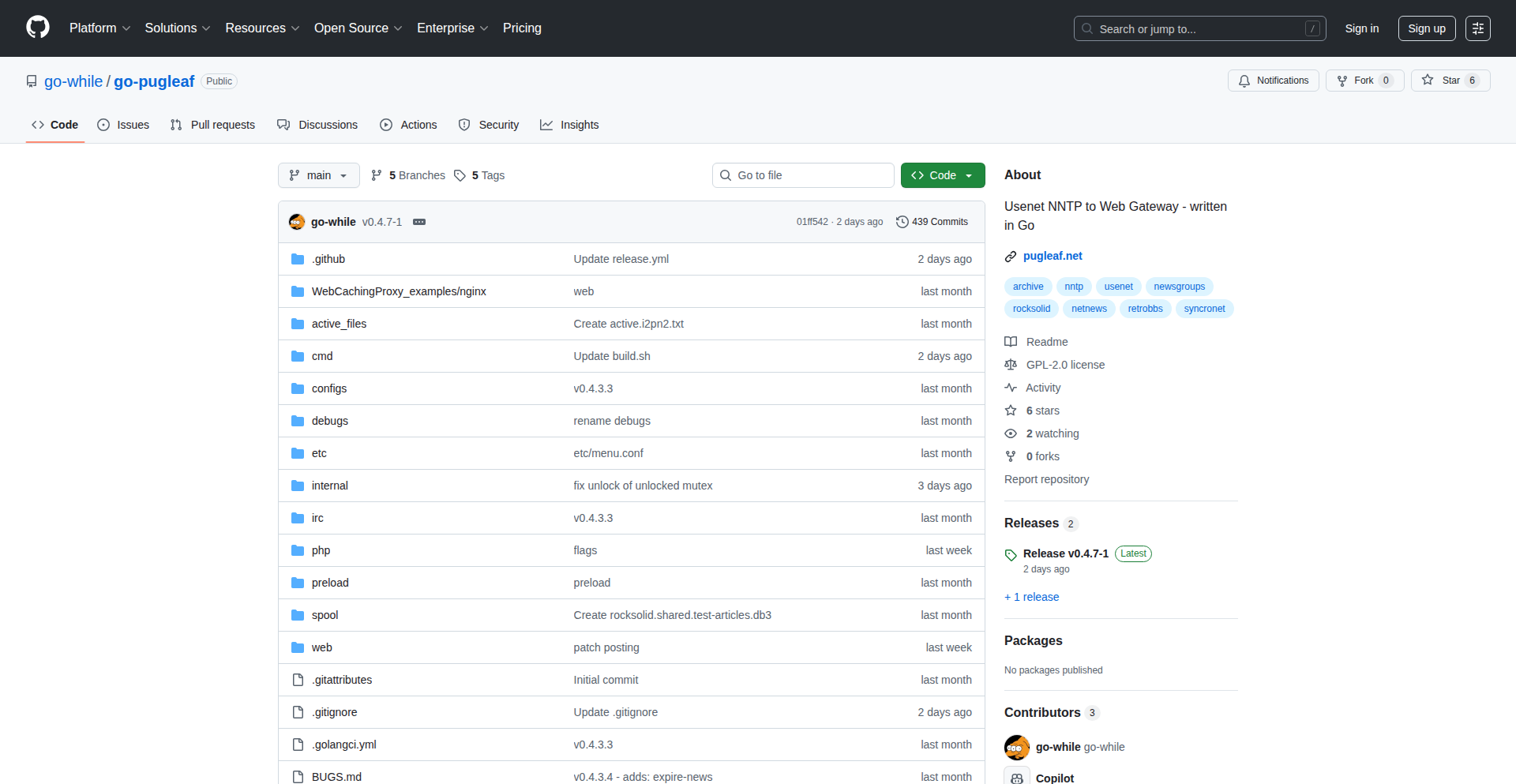 Go-Pugleaf: Go语言驱动的Usenet Web网关
