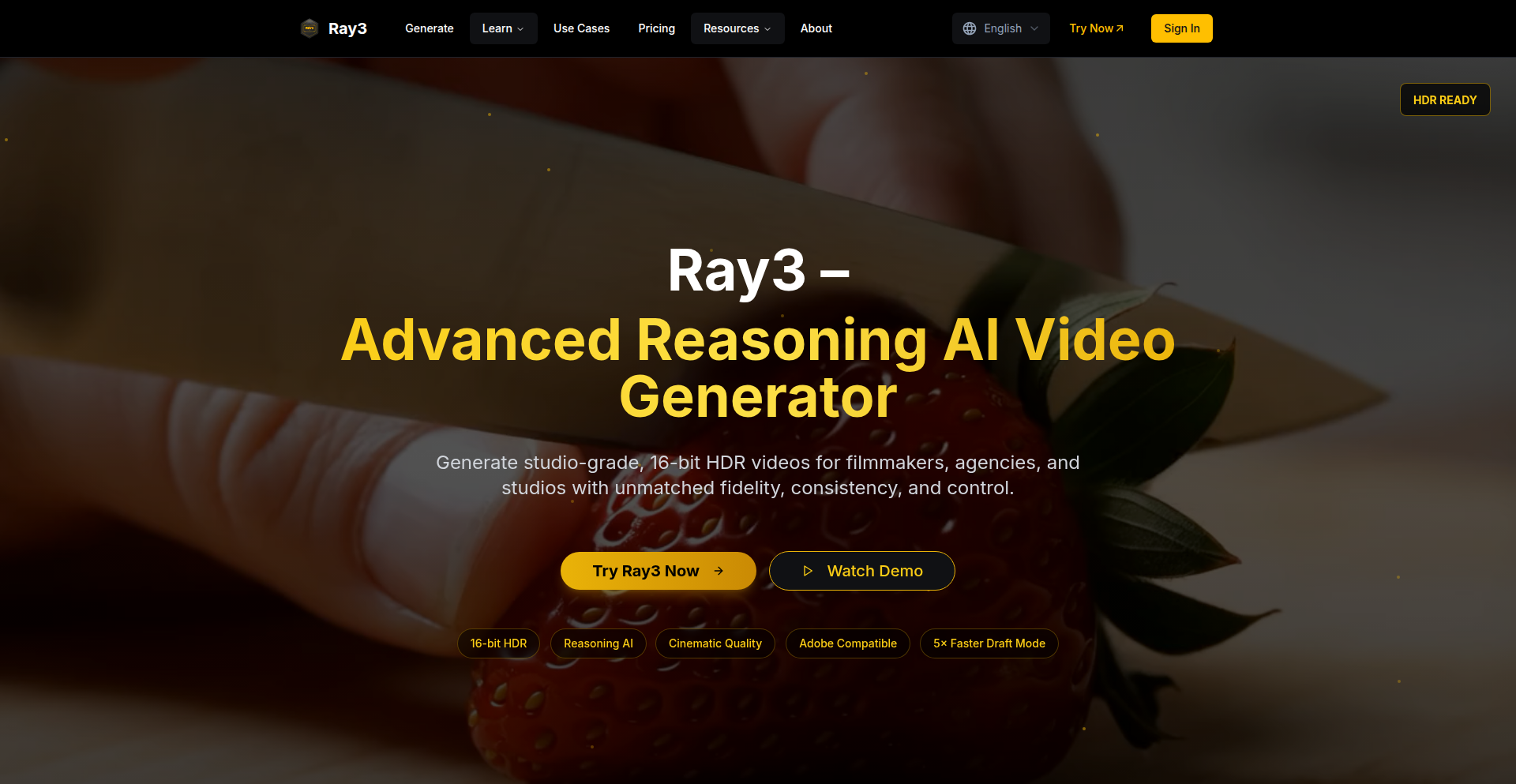 Ray3:AI驱动的“思考型”HDR视频生成器
