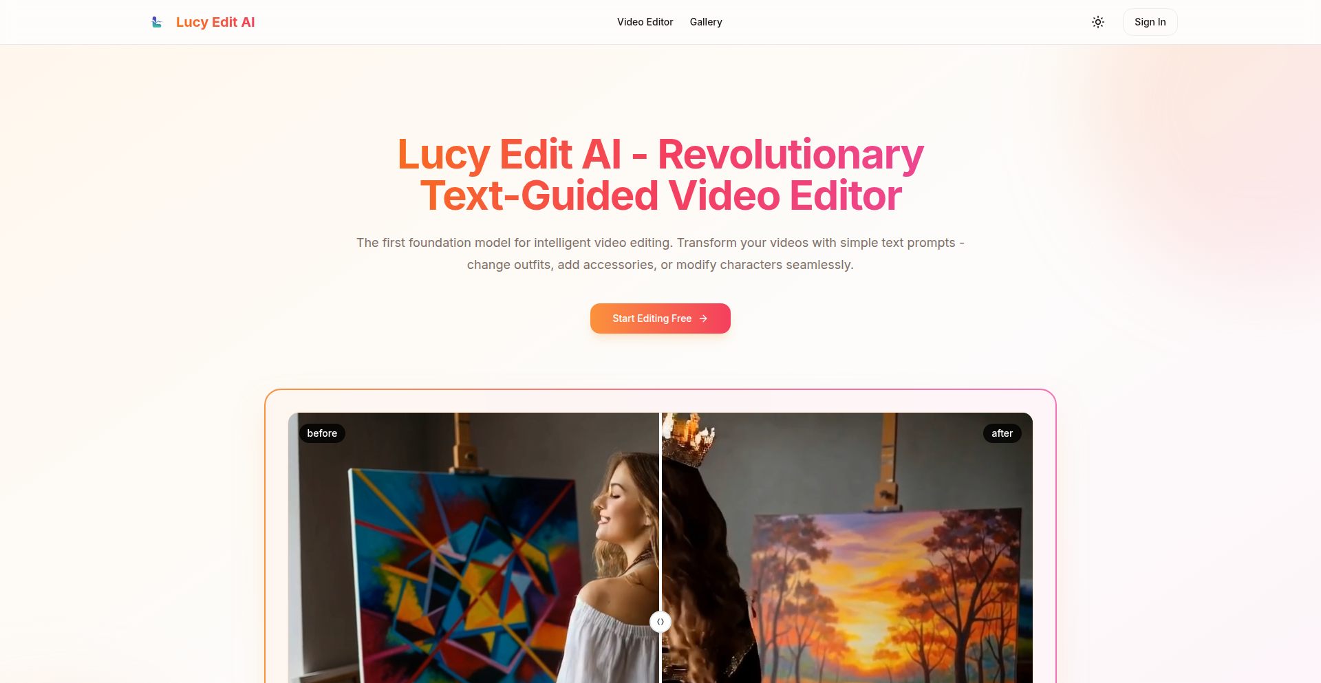 Lucy Edit AI:文本驱动的免费AI视频编辑助手