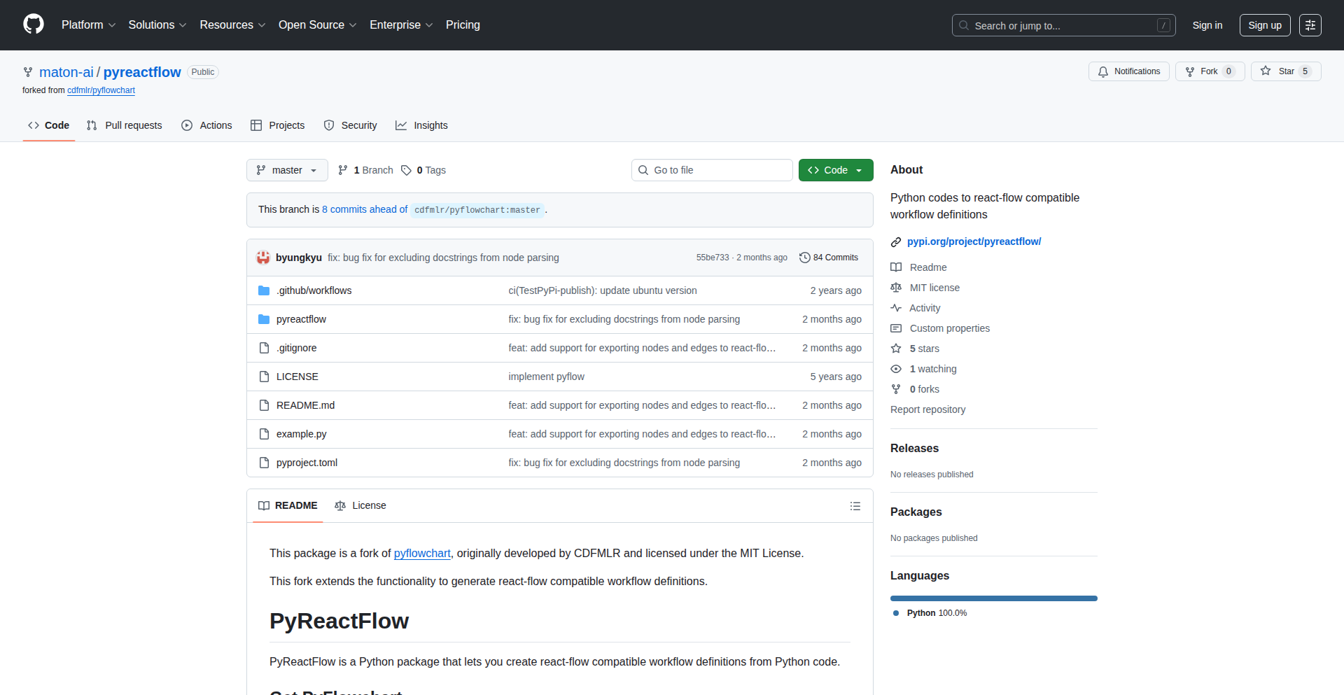 PyReactFlow:Python代码驱动的React Flow图生成器