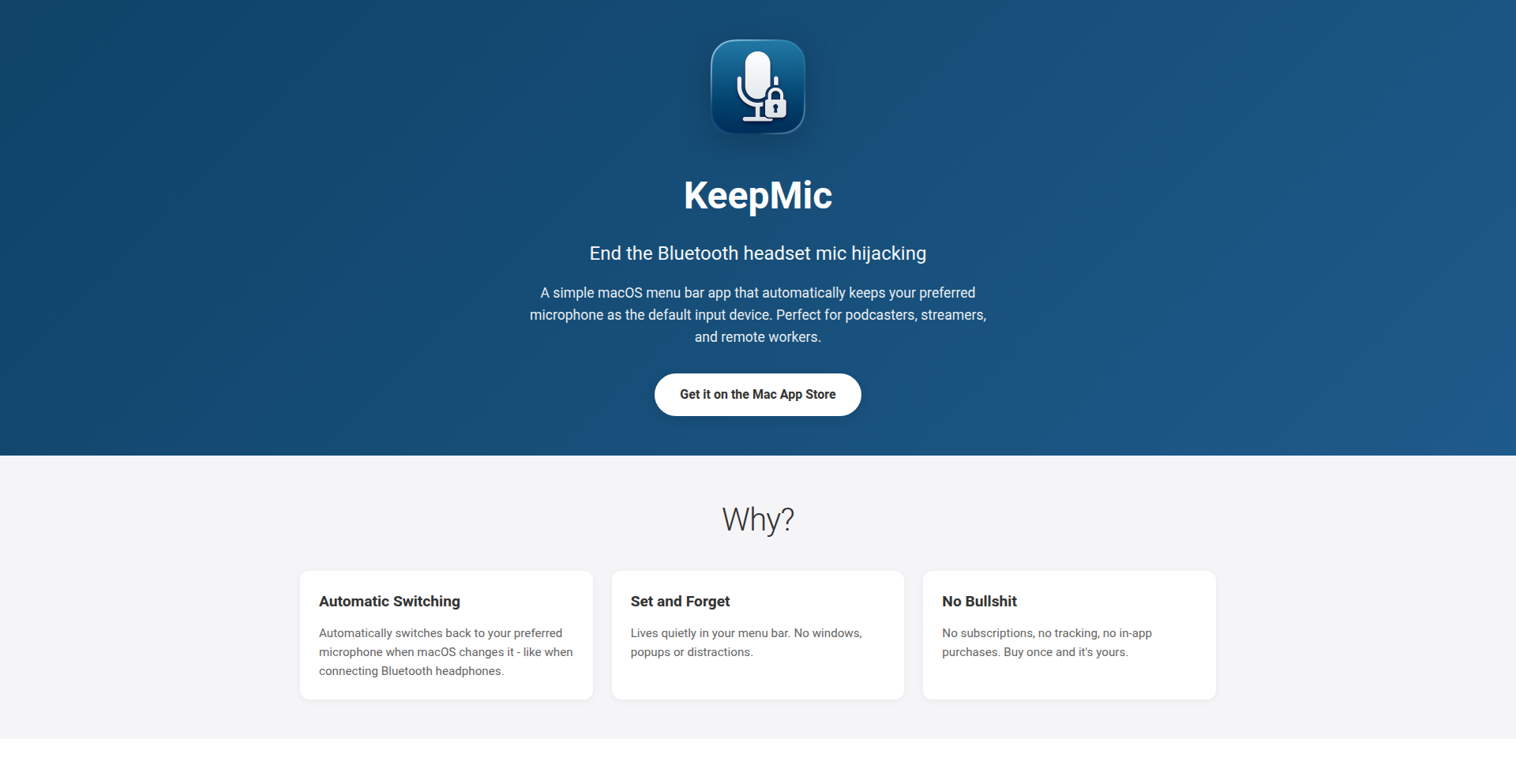 macOS Bluetoothマイク乗っ取り防止ユーティリティ
