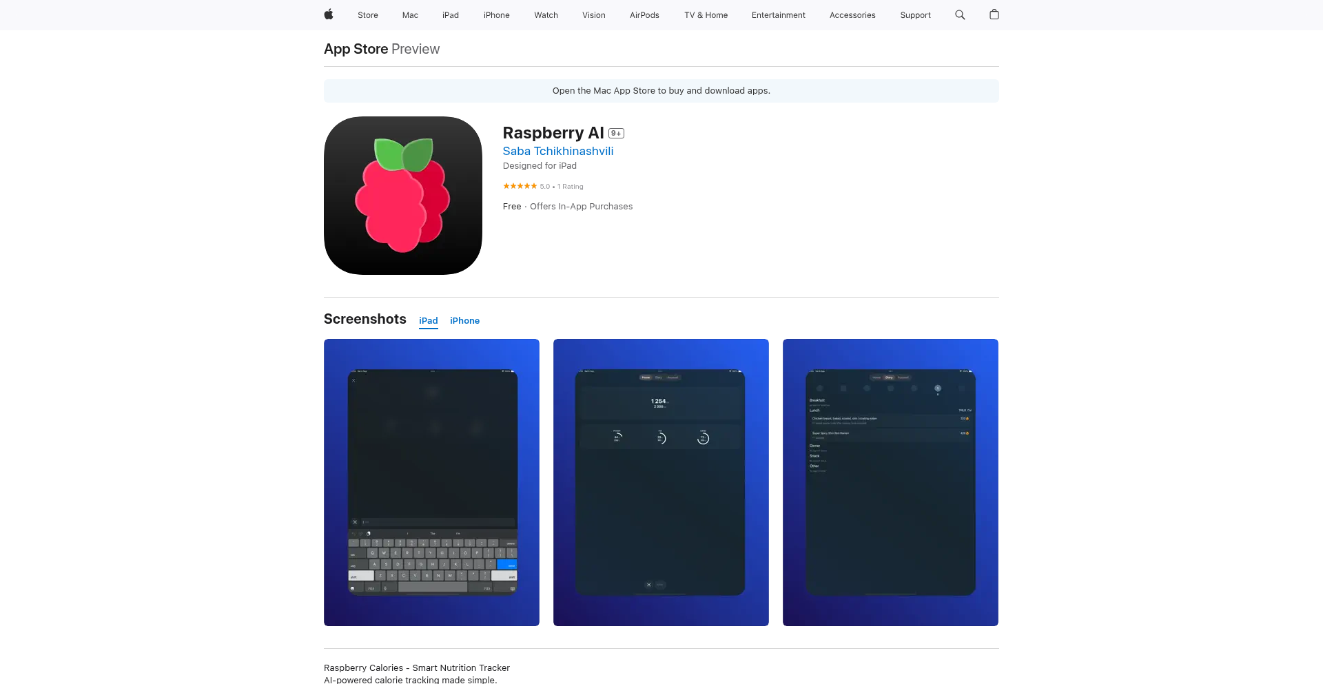 Raspberry: 栄養追跡AIエージェント