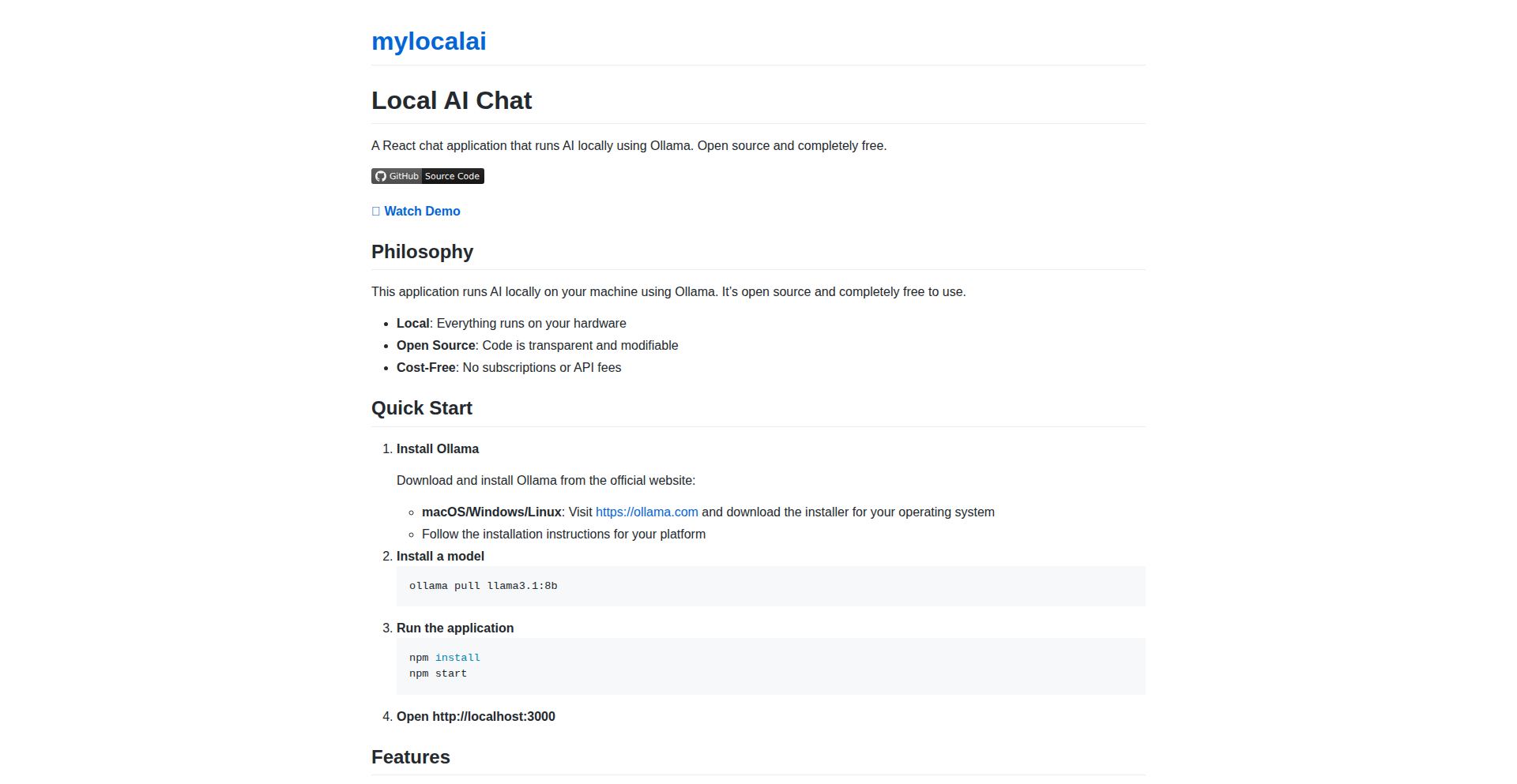 MyLocalAI - ローカルAIチャット拡張インターフェース