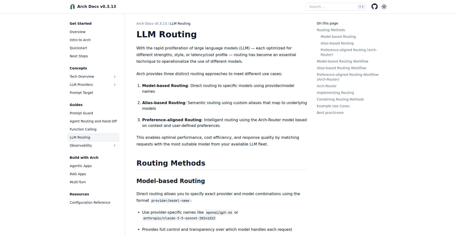 ArchGW LLM Routing Engine