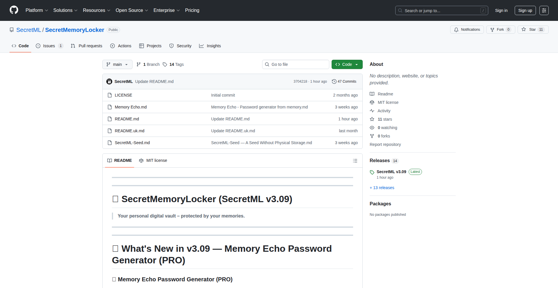 SecretMemoryLocker - 記憶再構築型シードフレーズ生成器