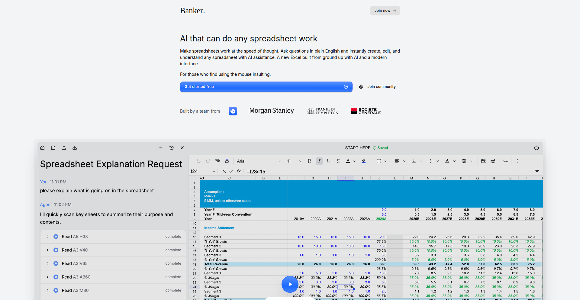 Banker.so SpreadsheetAI