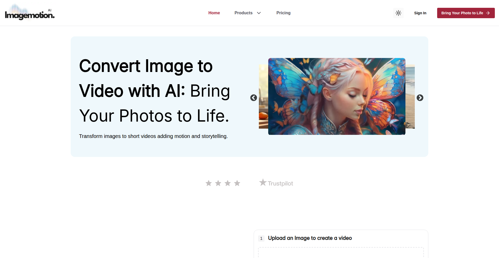 Imagemotion AI: 写真に命を吹き込むAI動画生成ツール