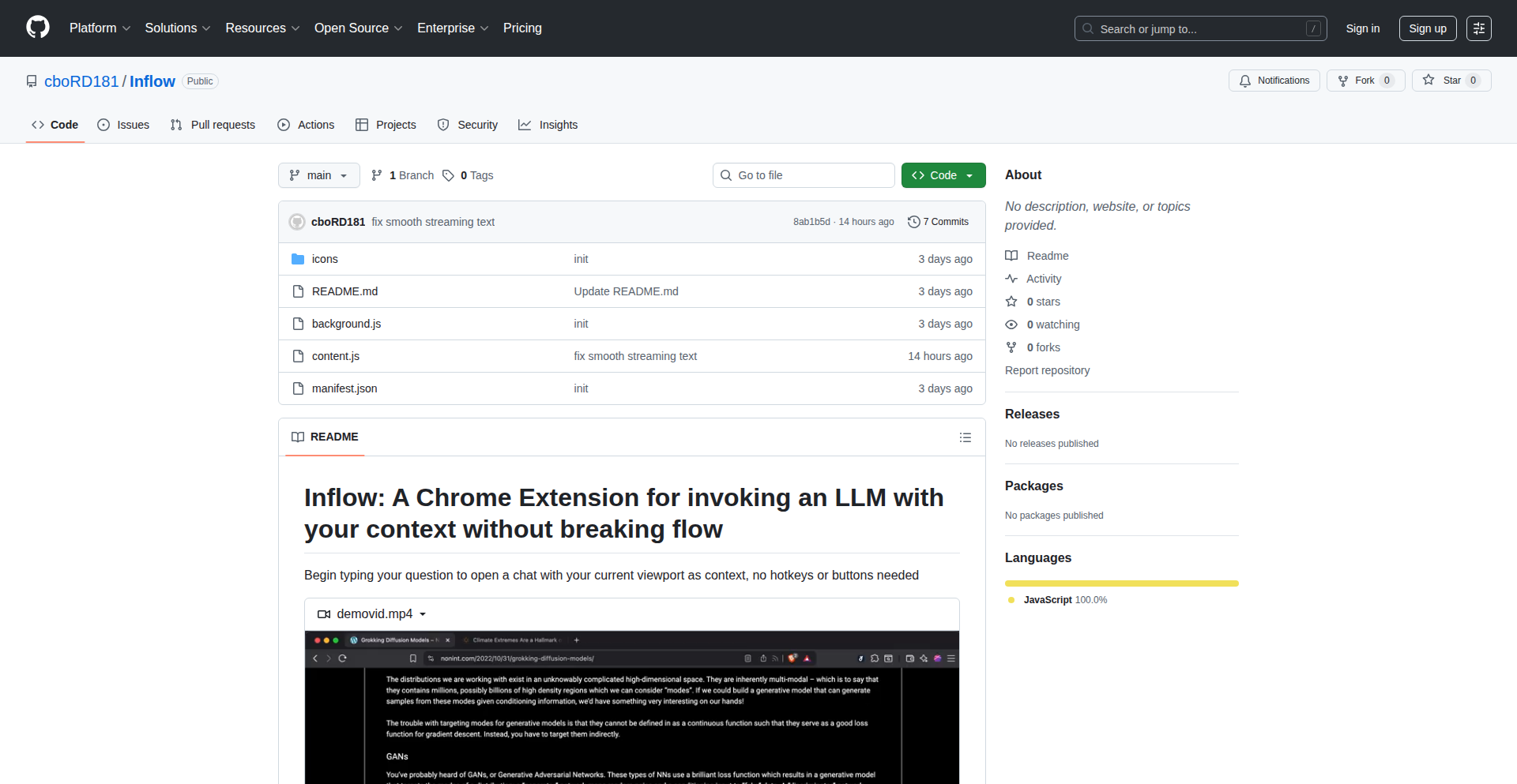 Viewport Inflow LLM
