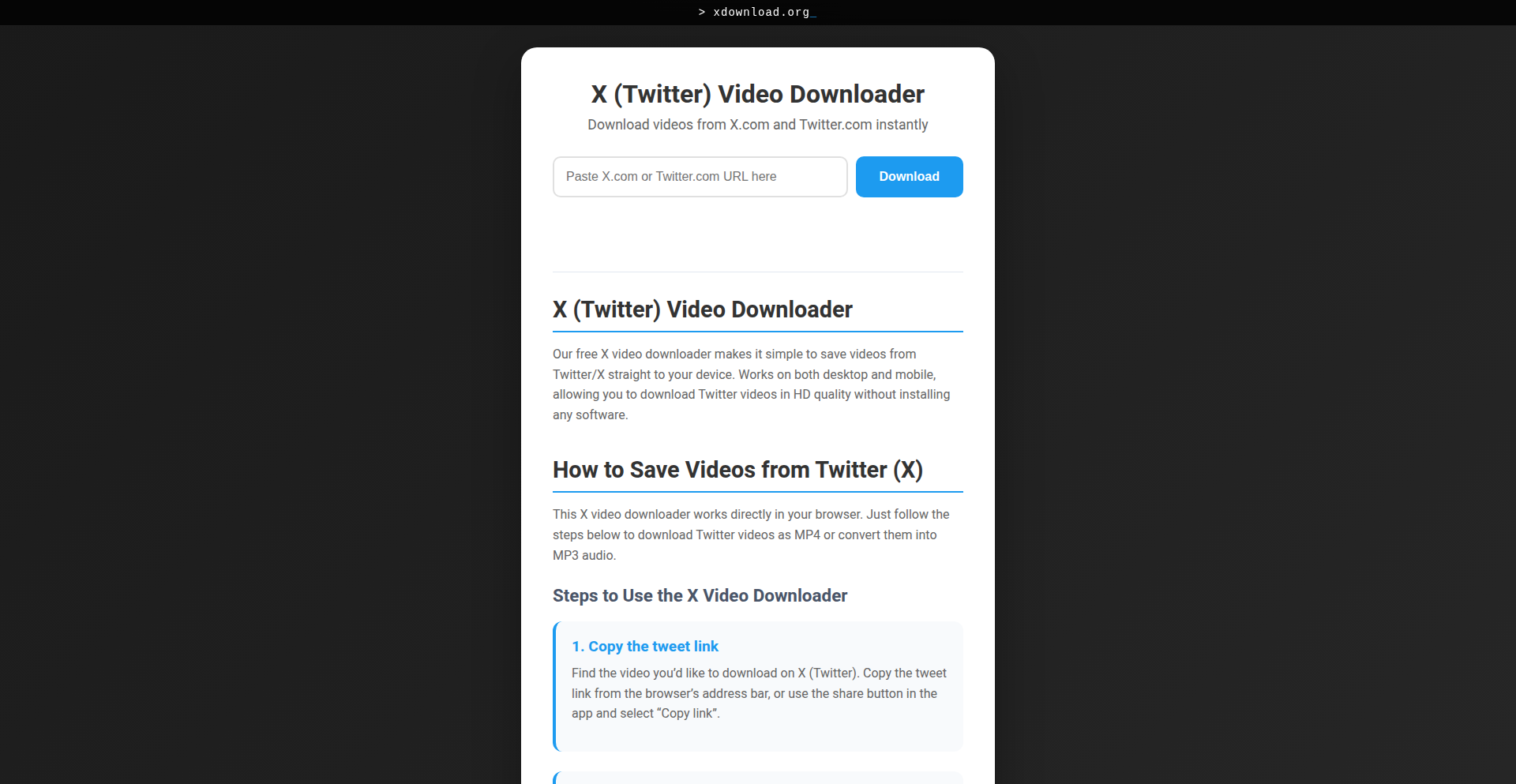 X/Twitter動画ダウンローダー "SuperStream"