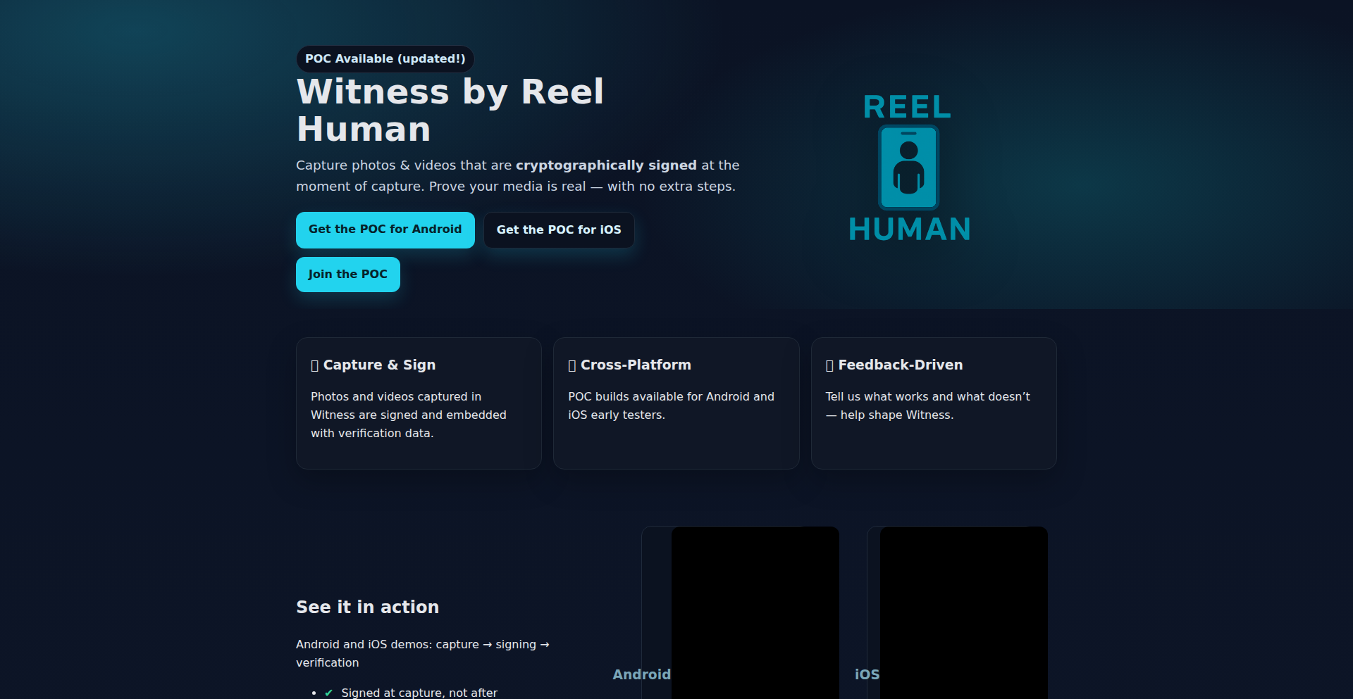 ReelHuman: 信頼性の証となるメディア生成アプリ