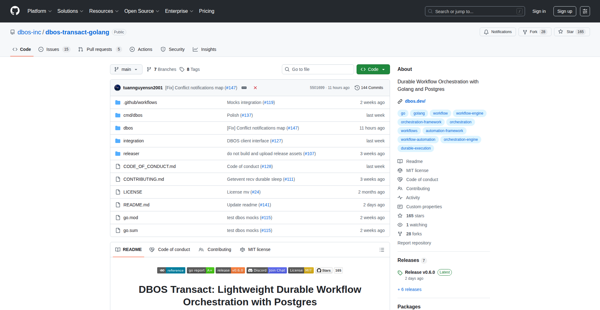 DBOS Go: Postgres 駆動型永続ワークフロー