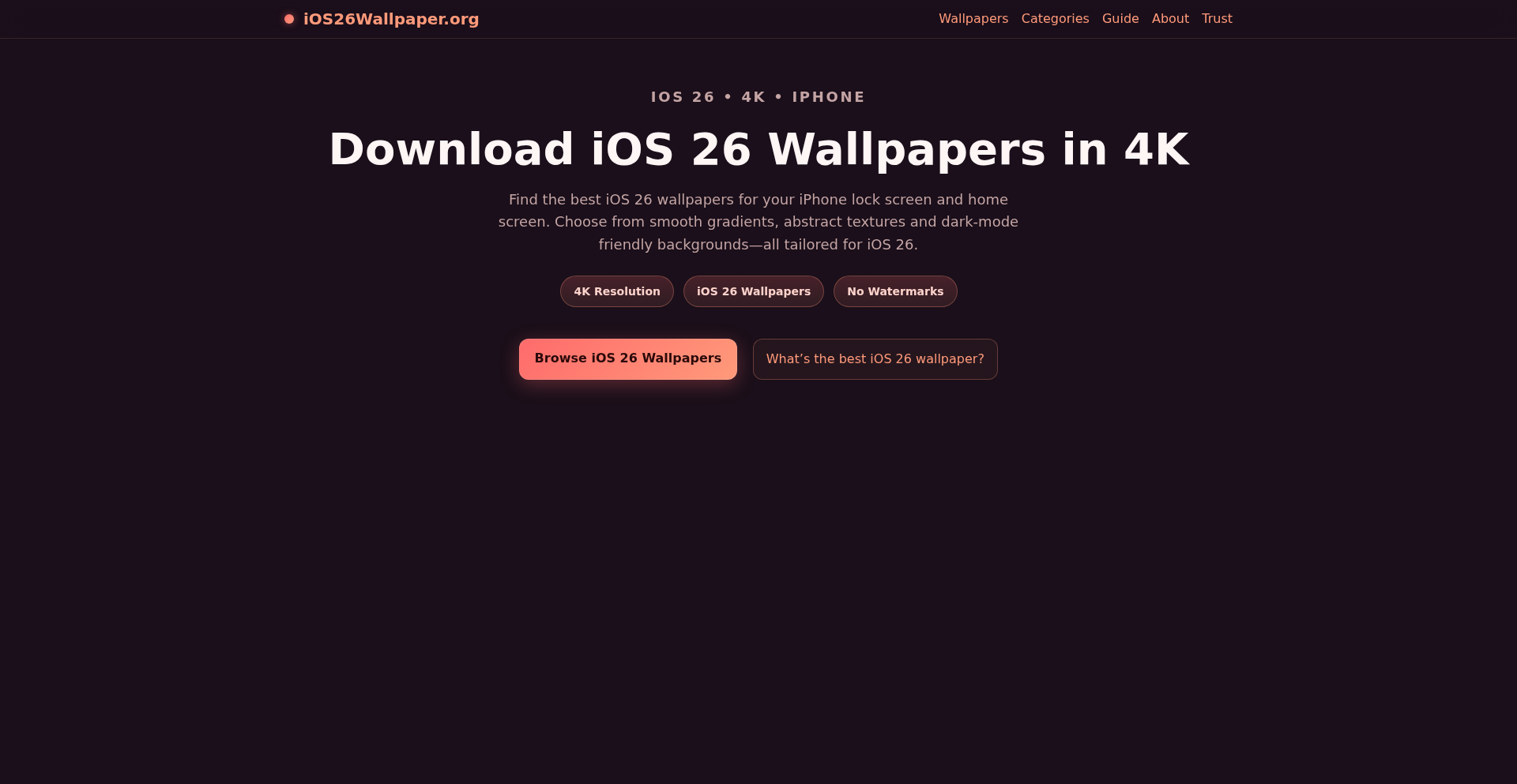 iOS 26用壁紙コレクター