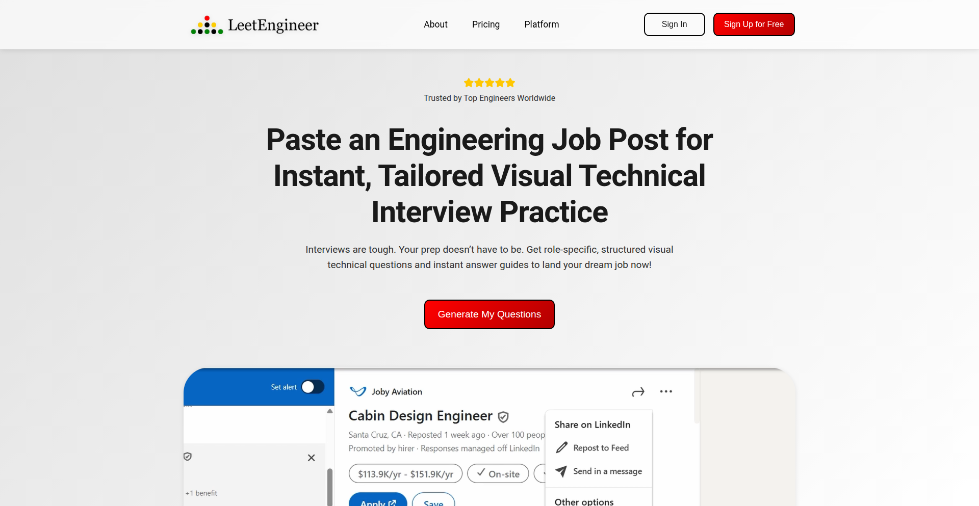 LeetEngineer: 専門職向け面接シナリオ生成AI