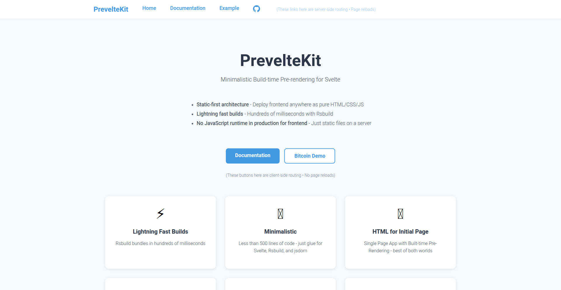 PrevelteKit Static-First Web Framework