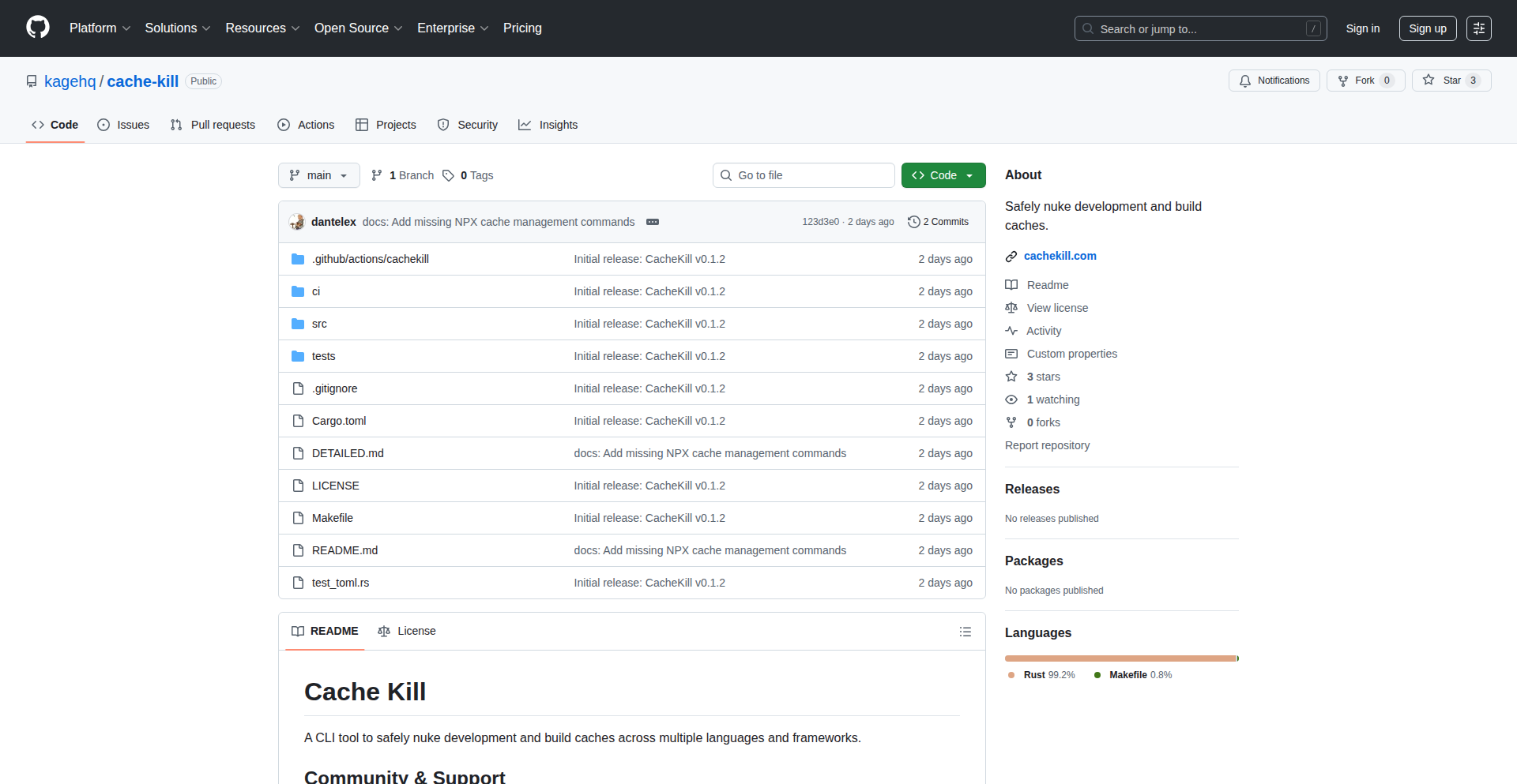 Cachekill: 安全なnode_modules削除ツール