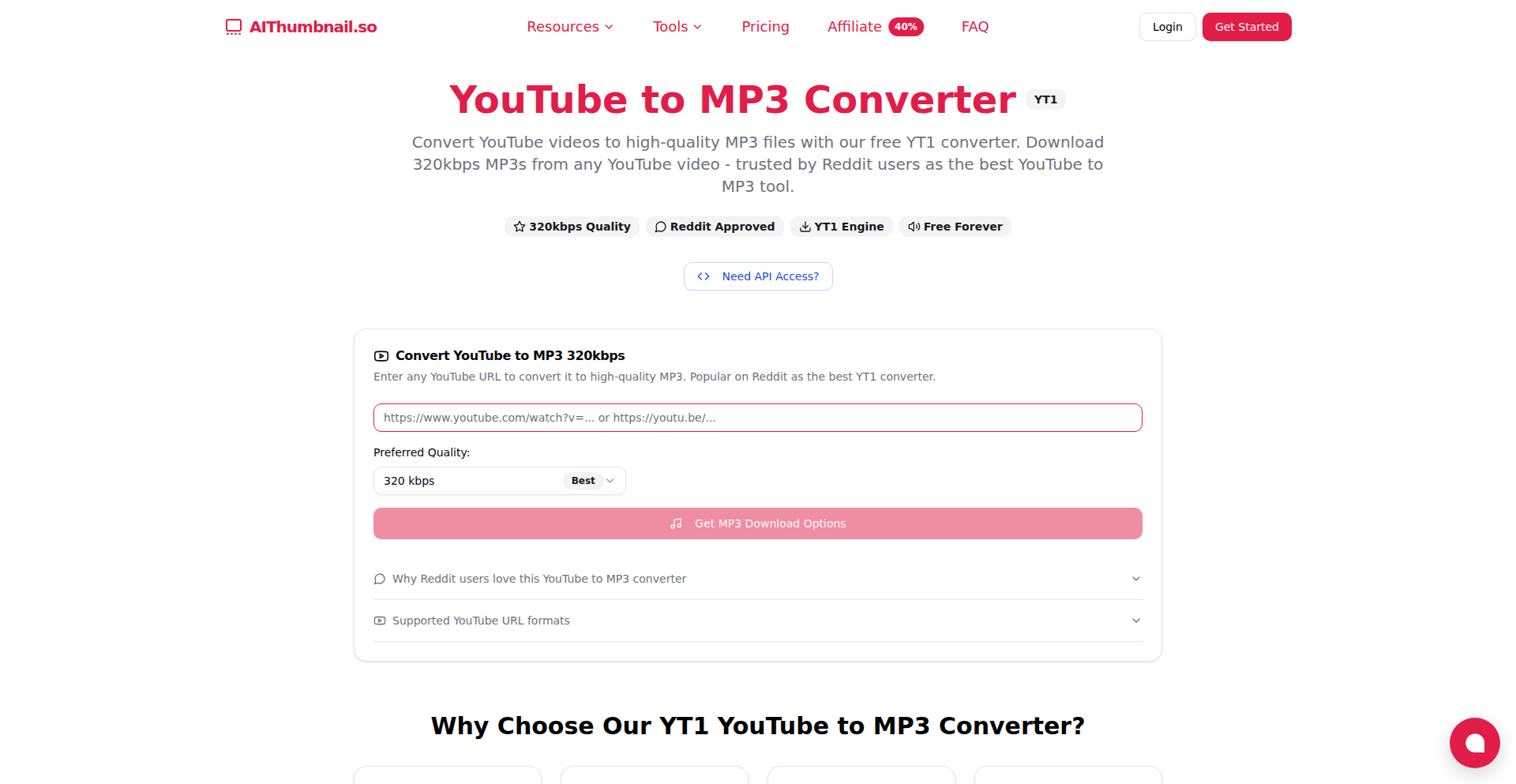 超軽量YouTube MP3変換ツール "音速変換"
