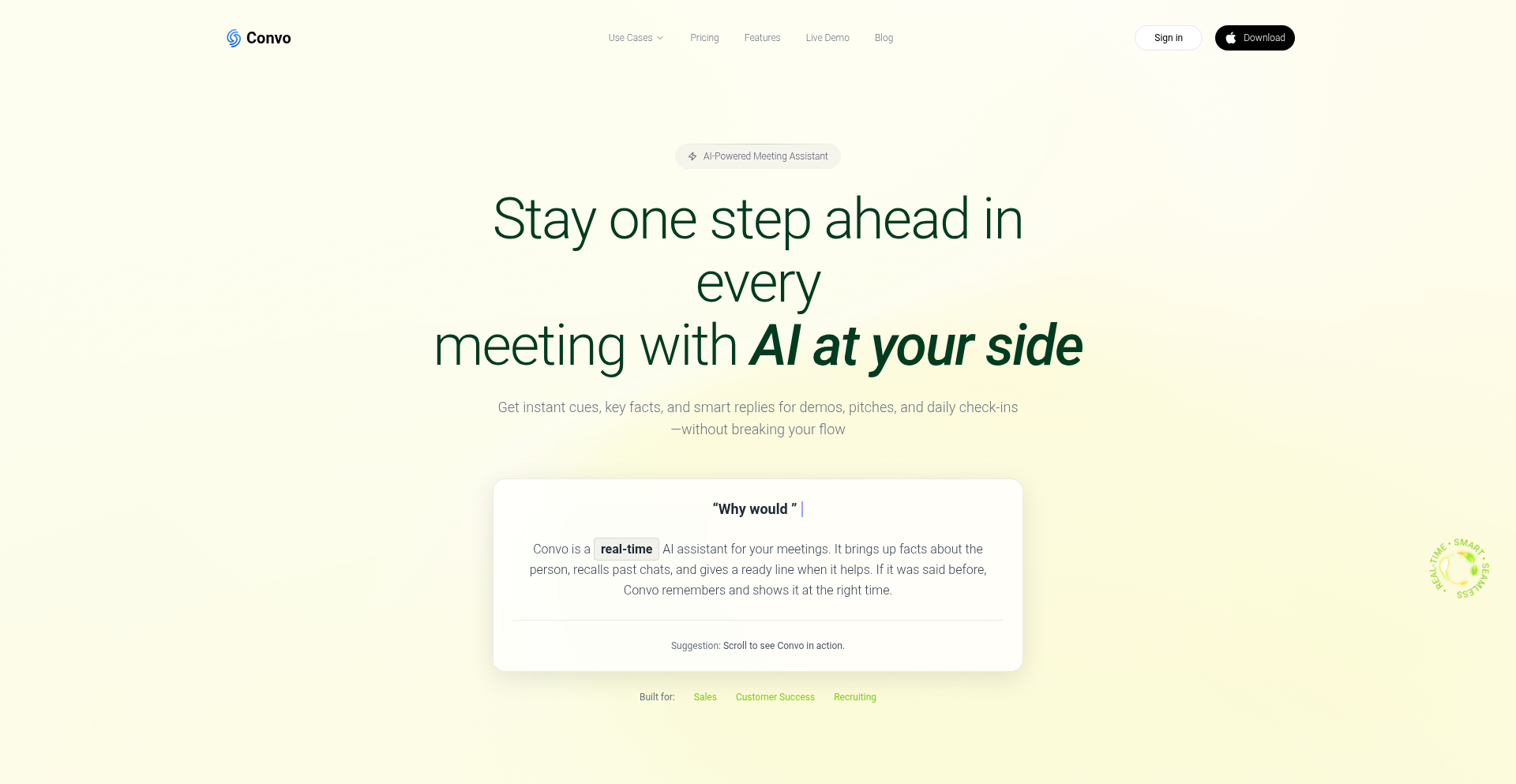 Convo: 会議での発言をリアルタイムで提示するAIアシスタント