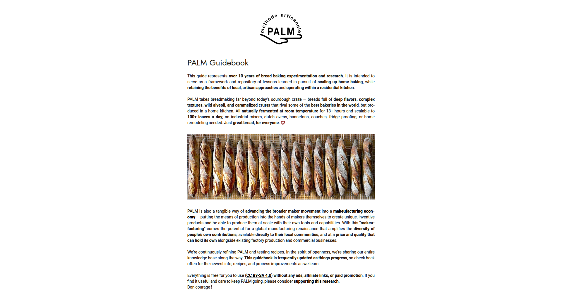 Palm Bread スケーリングベーキングシステム