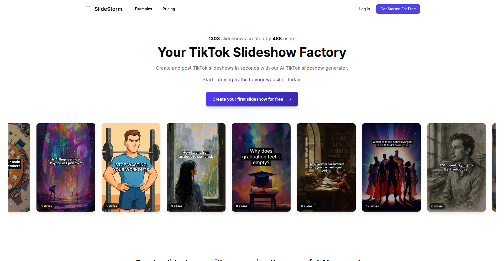 AI TikTok Slideshow Creator