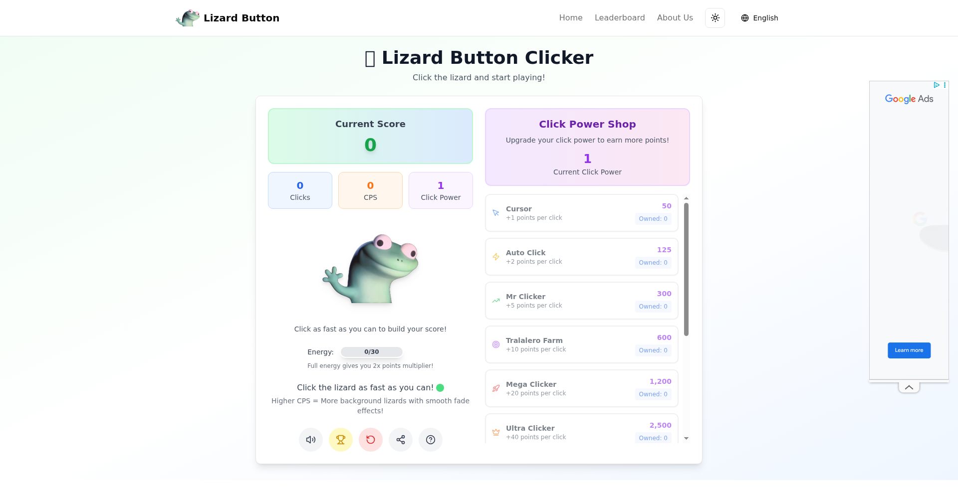 LizardClickerJS